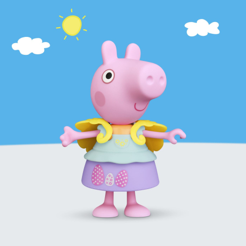 Peppa pig set tinuta de primavara cu figurina peppa si accesorii 15cm copii varsta 3 ani - 8 ani [5]