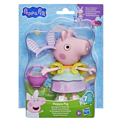 Jucării și Jocuri pentru copii - Peppa pig set tinuta de primavara cu figurina peppa si accesorii 15cm copii varsta 3 ani - 8 ani