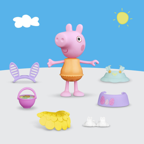 Peppa pig set tinuta de primavara cu figurina peppa si accesorii 15cm copii varsta 3 ani - 8 ani [4]