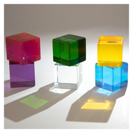 Perception Cubes, cuburi translucide, 8 piese, TickiT, 1-7 ani [4]