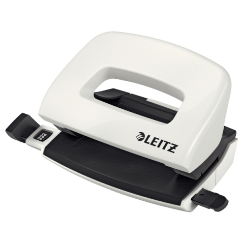Articole pentru birou - Perforator 10 coli model mini 5060 alb perla wow leitz