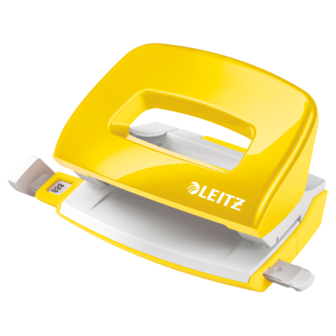 Articole pentru birou - Perforator 10 coli model mini 5060 galben wow leitz