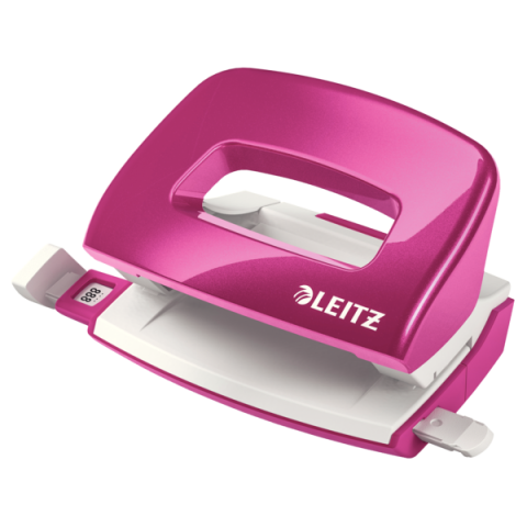 Articole pentru birou - Perforator 10 coli model mini 5060 roz wow leitz