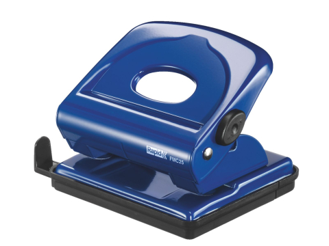 Articole pentru birou - Perforator 25 coli metalic model fmc25 albastru rapid