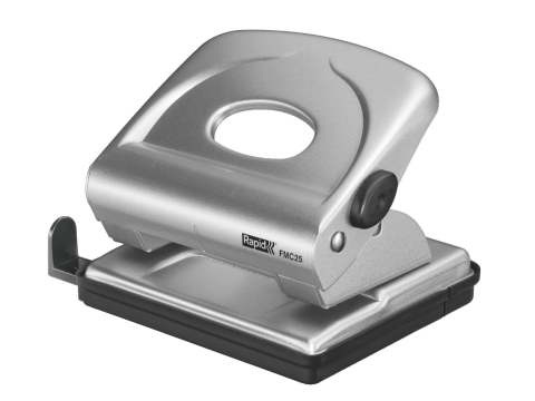 Articole pentru birou - Perforator 25 coli metalic model fmc25 argintiu rapid