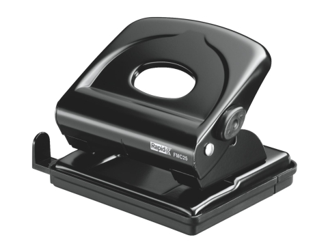 Articole pentru birou - Perforator 25 coli metalic model fmc25 negru rapid