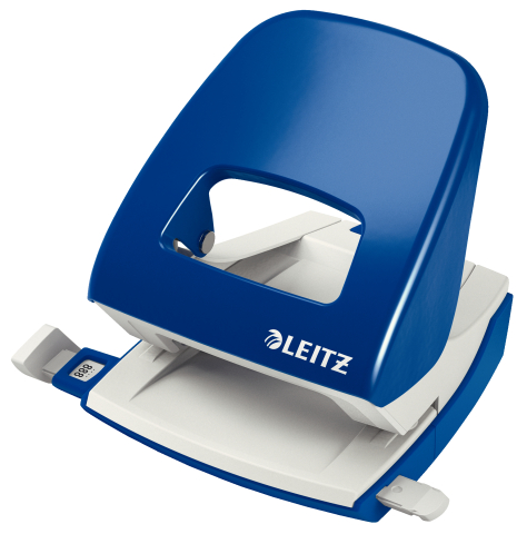 Articole pentru birou - Perforator 30 coli model 5008 metalic albastru leitz