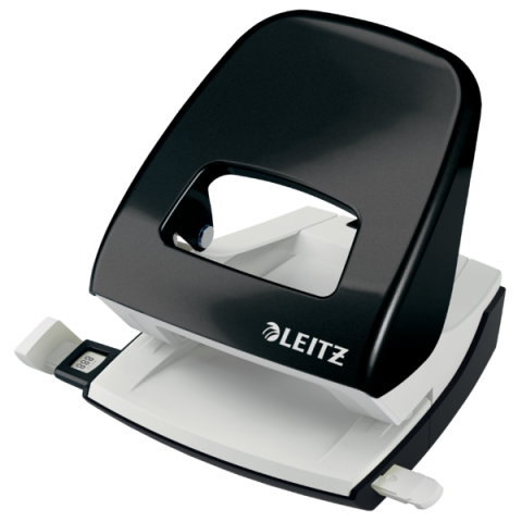Articole pentru birou - Perforator 30 coli model 5008 metalic negru wow leitz