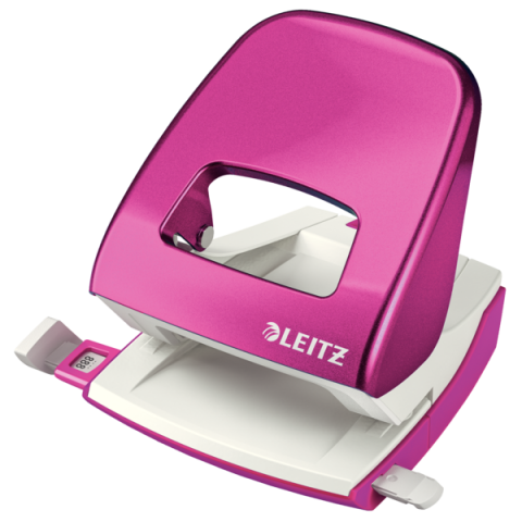 Articole pentru birou - Perforator 30 coli model 5008 metalic roz wow leitz