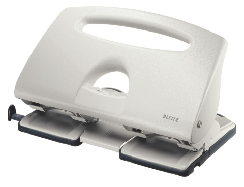 Articole pentru birou - Perforator 4 perforatii 40 coli  model 5132 metalic gri leitz