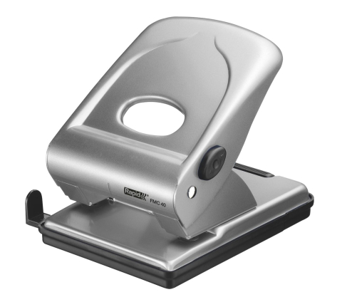 Articole pentru birou - Perforator 40 coli metalic model fmc40 argintiu rapid