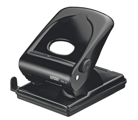 Articole pentru birou - Perforator 40 coli metalic model fmc40 negru rapid