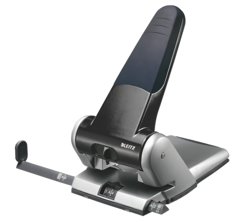 Articole pentru birou - Perforator 65 coli model 5180 metalic negru leitz