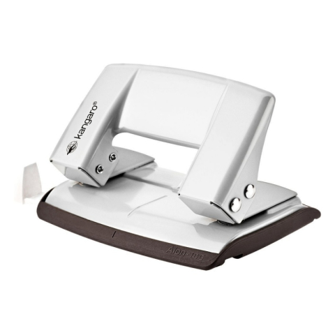 Birotică și Papetărie - Perforator Kangaro AION-10G, 10 coli, metalic, alb
