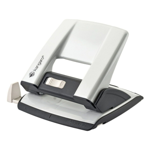 Birotică și Papetărie - Perforator Kangaro AION-20, 20 coli, metalic, alb