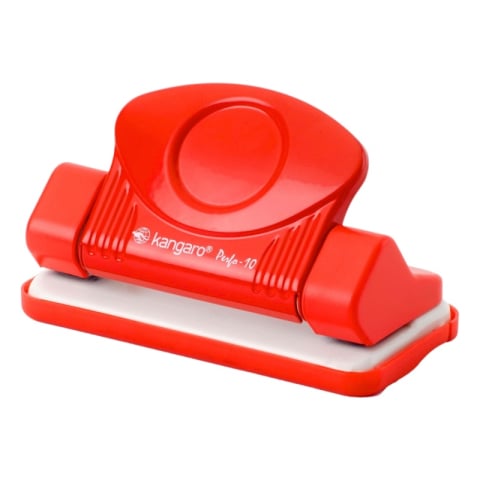 Birotică și Papetărie - Perforator Kangaro Perfo-10, 10 coli, metalic, rosu