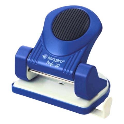 Birotică și Papetărie - Perforator Kangaro Perfo-20, 20 coli, metalic, albastru