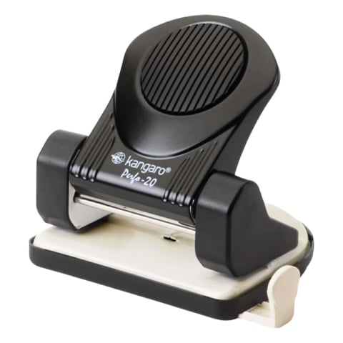 Birotică și Papetărie - Perforator Kangaro Perfo-20, 20 coli, metalic, negru