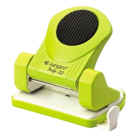 Birotică și Papetărie - Perforator Kangaro Perfo-20, 20 coli, metalic, verde