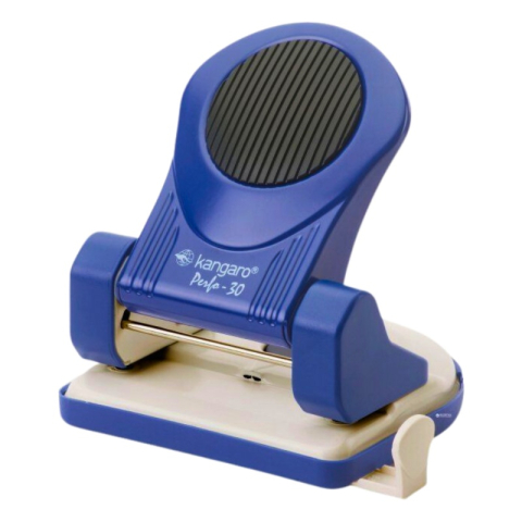 Birotică și Papetărie - Perforator Kangaro Perfo-30, 30 coli, metalic, albastru