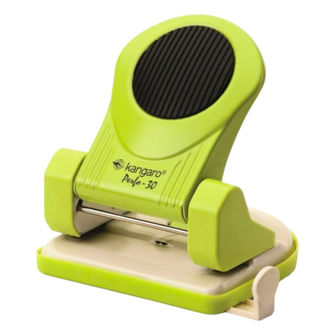 Birotică și Papetărie - Perforator Kangaro Perfo-30, 30 coli, metalic, verde