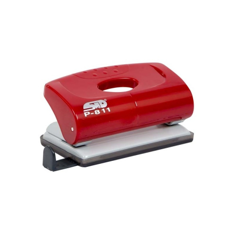 Birotică și Papetărie - Perforator STD P-811, 10 coli, plastic, rosu