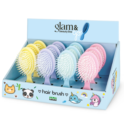Jucării și Jocuri pentru copii - Perie ovala - Glam & Go, 4 modele asortate, pret/1 buc