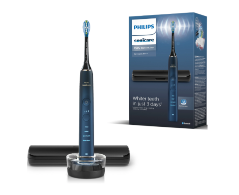 Ingrijire personala & Cosmetice - Periuta de dinti electrica philips sonicare diamondclean 9000 hx9911/88, 62000 miscari/min, 4 moduri de curatare, 3 nivele intensitate, senzor presiune, functia brushsync, aplicatie sonicare, wireless