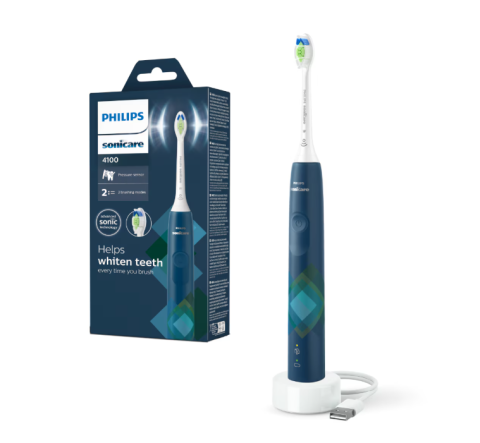 Ingrijire personala & Cosmetice - Periuta de dinti sonica electrica philips sonicare seria 4100 hx3689/42, 31000 miscari/minut, 1 mod de curatare, 2 intensitati, senzor presiune, functii brushsync & smarttimer, 1 cap de periere, m