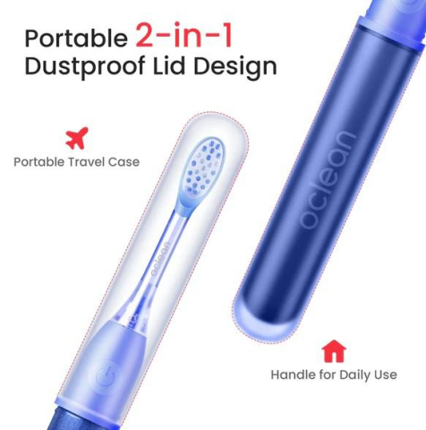 Periuta de dinti sonica oclean ease, functii: smart timer 2 min, 2 moduri de utilizare, 45 db, ipx7 waterproof, durata baterie pana la 120 zile, protectie impotriva prafului, perfecta pentru calatorii [1]
