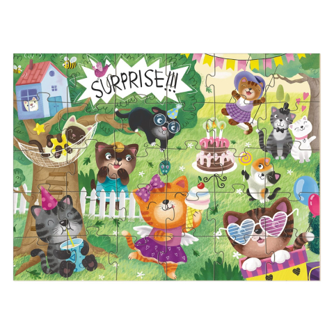 Petrecerea pisicutelor, puzzle cu 30 de piese, copii varsta 3-7 ani [1]