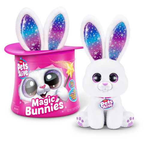 Pets Alive - Jucarie de plus interactiva cu accesorii surpriza, Iepurasul Magician, diverse modele varsta 3-5 ani ,5-7 ani ,7-9 ani, Unisex [5]