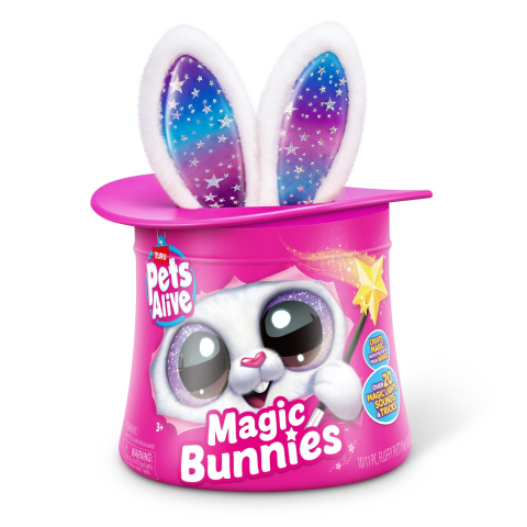 Pets Alive - Jucarie de plus interactiva cu accesorii surpriza, Iepurasul Magician, diverse modele varsta 3-5 ani ,5-7 ani ,7-9 ani, Unisex [4]
