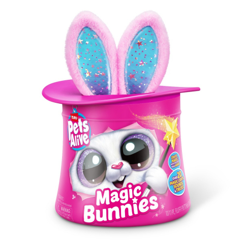 Pets Alive - Jucarie de plus interactiva cu accesorii surpriza, Iepurasul Magician, diverse modele varsta 3-5 ani ,5-7 ani ,7-9 ani, Unisex [1]