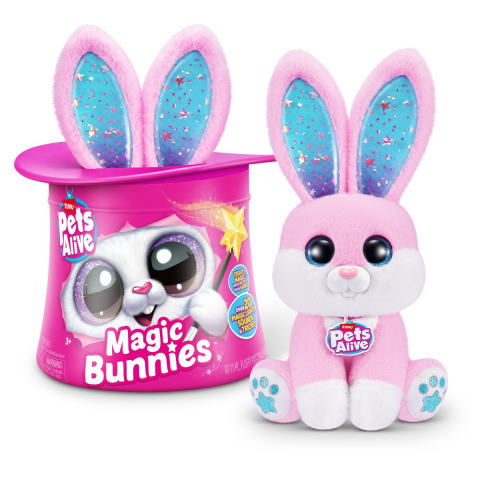 Pets Alive - Jucarie de plus interactiva cu accesorii surpriza, Iepurasul Magician, diverse modele varsta 3-5 ani ,5-7 ani ,7-9 ani, Unisex [2]