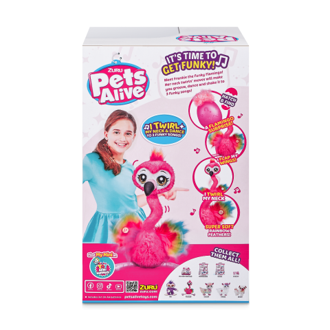 Pets Alive - Jucarie de plus interactiva, Frankie flamingo dansator varsta 3-5 ani ,5-7 ani ,7-9 ani, Fete [4]
