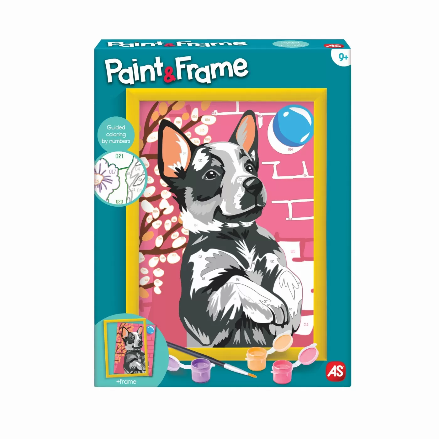 Seturi colorat, pictură și desen - Husky jucaus, Picteaza si inrameaza, 9 ani+, varsta de la 9 ani la +15 ani