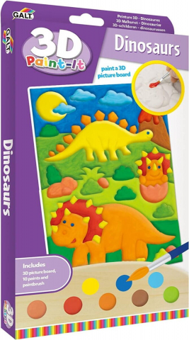 Figurine de pictat, Ipsos, Lemn - Pictez 3D - Dinozauri