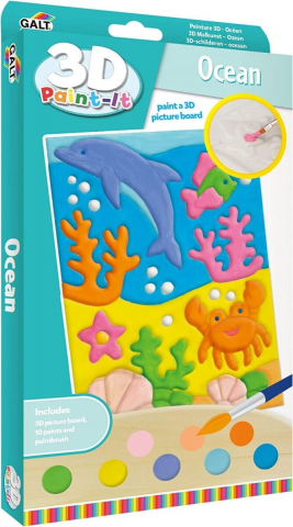 Figurine de pictat, Ipsos, Lemn - Pictez 3D - Oceanul