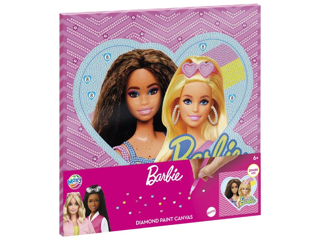 Goblenuri, Tablouri, Pictura cu diamante - Pictura cu diamante Barbie 30x30cm  Grafix 