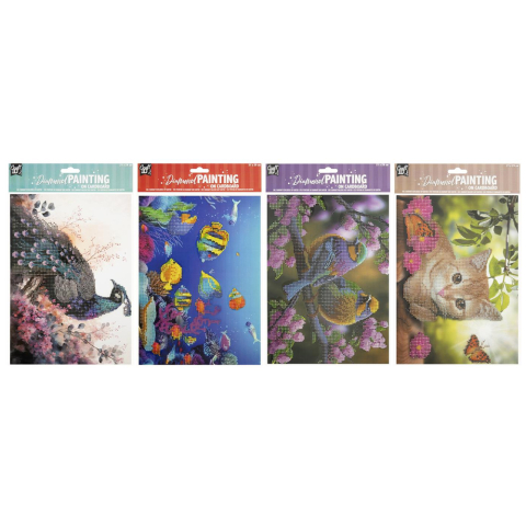 Goblenuri, Tablouri, Pictura cu diamante - Pictura cu diamante carton A4 Grafix 12cutie
