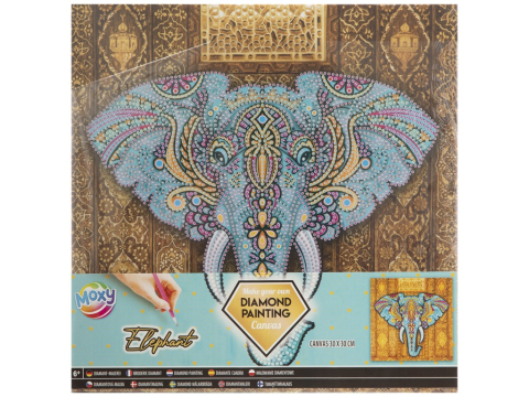 Goblenuri, Tablouri, Pictura cu diamante - Pictura cu diamante panza 30x30  Elefant Grafix