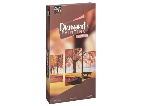 Goblenuri, Tablouri, Pictura cu diamante - Pictura cu diamante Triptych-Landscape 40x20+30x20cm Grafix panza sasiu 