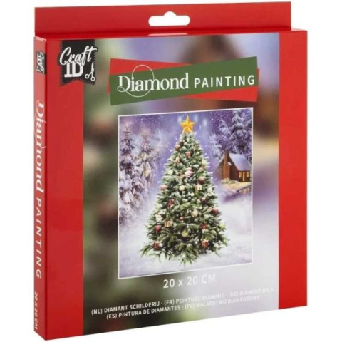 Goblenuri, Tablouri, Pictura cu diamante - Pictura cu diamante Xmas 20x20 cm  Grafix CRACIUN