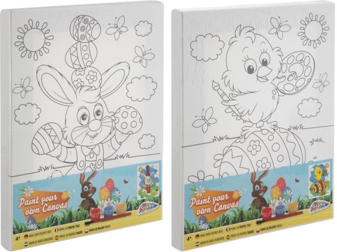 Art & Craft si Artizanat - Pictura pe numere Paste Panza 20x15 cm +3 guase 