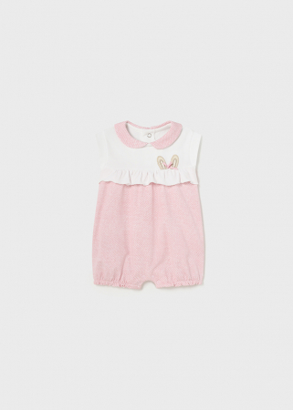 Pijama pentru bebelusi, salopeta cu inchidere prin capse, Blush [1]