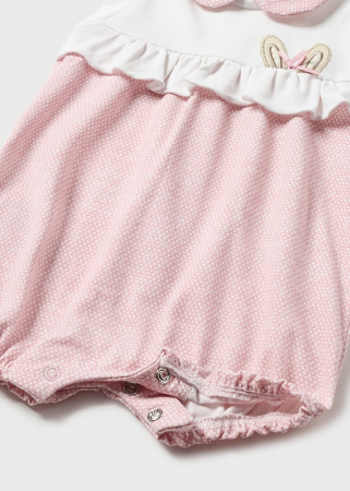 Pijama pentru bebelusi, salopeta cu inchidere prin capse, Blush [3]