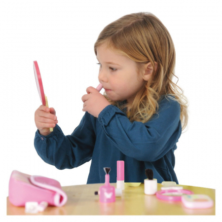 Pinky cosmetic set cu accesorii din lemn, Wonderworld, 3-7 ani [1]