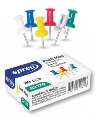 Birotică și Papetărie - Pioneze color tabla pluta 20 buc /cutie