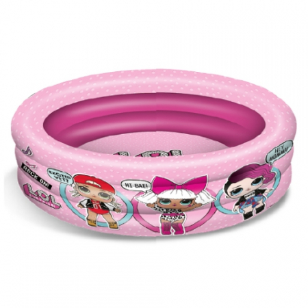 Lichidare stoc - Totul la 9.90 Lei - Piscina Gonflabila Copii, LOL Surprise, Rotunda, 3 Inele, 100 cm